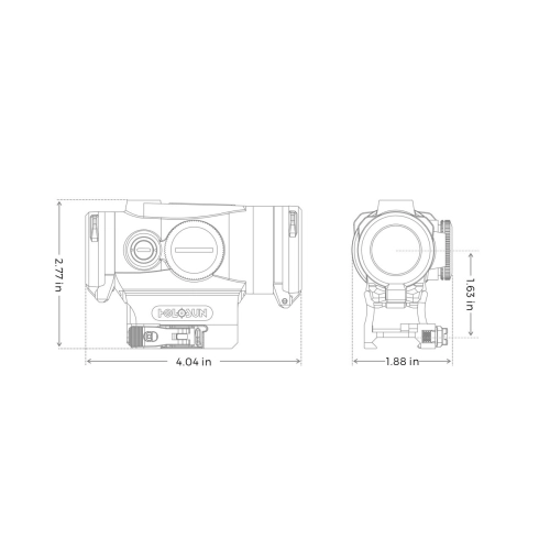 Holosun HE530G-RD Titanium Multi-Reticle Red Dot (2 MOA & 65 MOA Circle)