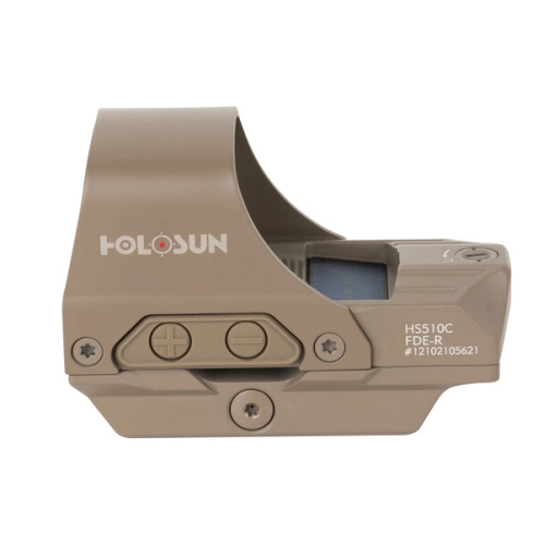 Holosun HS510C-FDE Solar Multi-Reticle Open Reflex Sight (2 MOA & 65 MOA Circle)