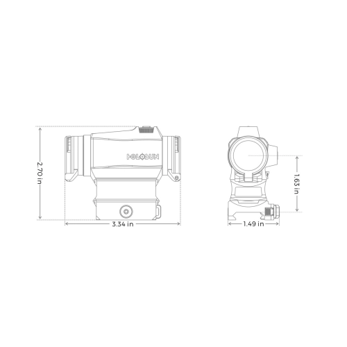 Holosun HS515CM Solar Multi-Reticle Red Dot (2 MOA & 65 MOA Circle)