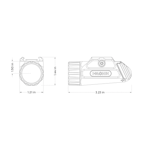 Holosun P.ID 1000 Lümen Taktiksel Tabanca Feneri (23.000 Kandela)