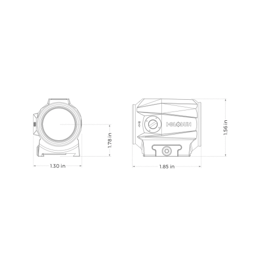 Holosun SCRS RD MRS Solar Red Dot (2 MOA & 65 MOA Circle)